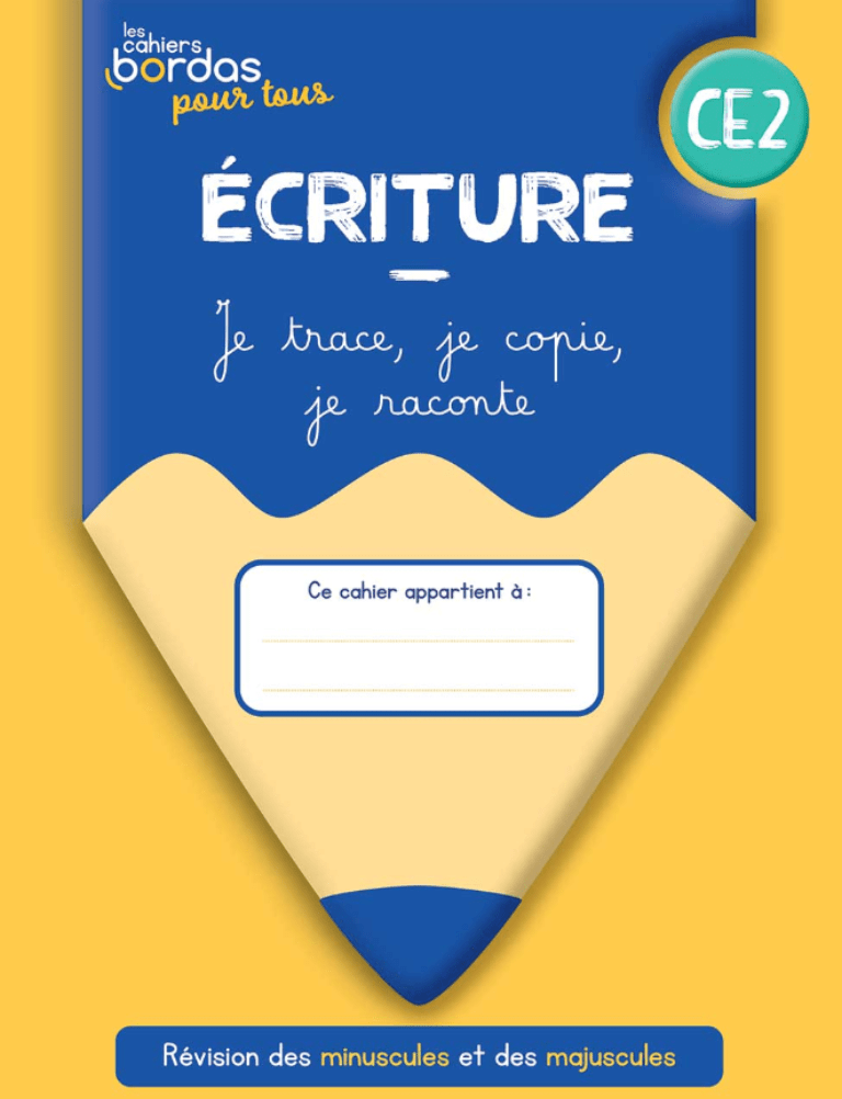 Cahier d'écriture CE2