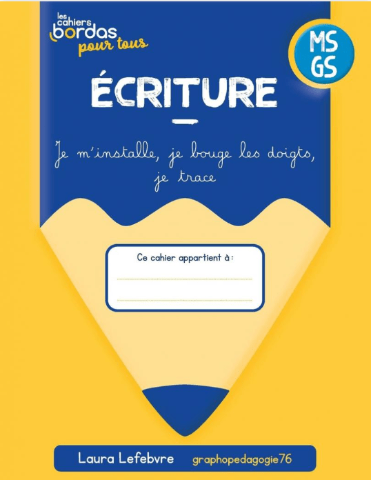 Cahier d'écriture MS-GS pour se préparer à bien écrire